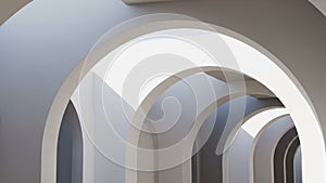 The space from above highlighting the smooth textures and geometric