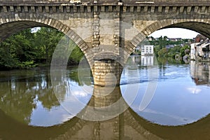 Arched bridge and city view of Argenton-sur-Creuse