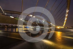 Arched bridge and dam over Putrajaya Dam photo