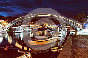 Arched bridge for pedestrians in Trogir, Croatia