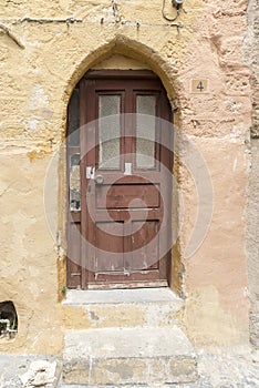 Arched doorway in the old town Rhodes Greece