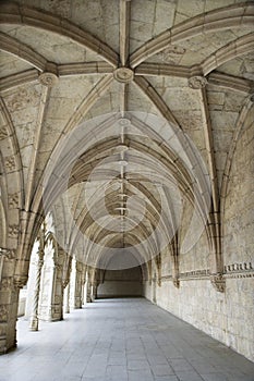 Arched Exterior Hallway of Monastery of Jeronimos