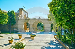 The arched fence of Hafezieh, Shiraz, Iran