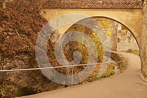 The arched gates of the Graft bastion, Romania, Transylvania, Brasov Bastionul Graft