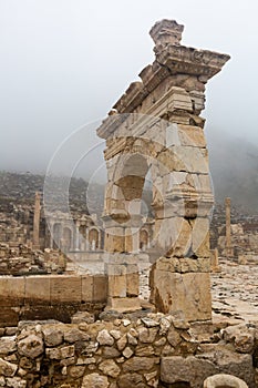 Arched honorific emperor gates at ruins of Sagalassos, Turkey