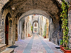 Arched medieval lane