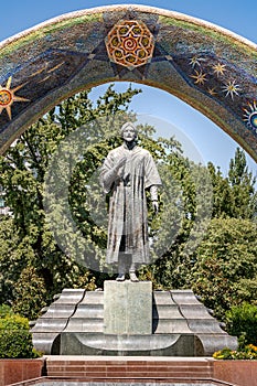 The arched Monument to Rudaki in Rudaki Park in Dushanbe