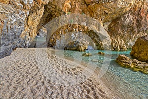 Arched passage, Mylopotamos beach, Pelio, Greece
