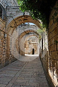 Arched passage in the Old City of Jerusalem