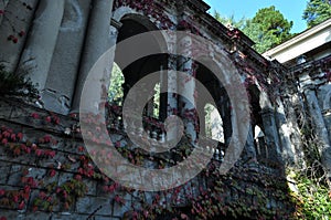 Arched passage in an old house