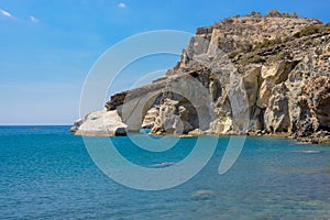 Arched rock formation, Gerontas beach, Melos Greece