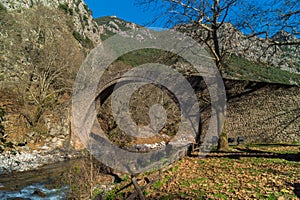 Arched stone bridge of Pyli built 1514 AD, Greece