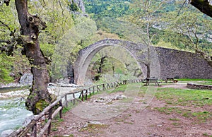 Arched stone bridge of Pyli, Thessaly, Greece