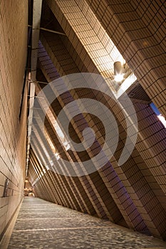 Arched tunnel outside the Hong Kong Cultural Centre