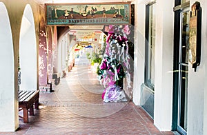 Arched walkway in Solvang, California