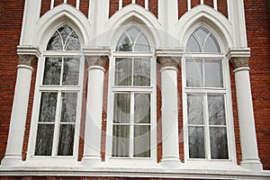 Arched window of castle