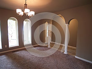 Arched Windows and front hall way