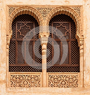 Arched windows in the Nasrid Palaces, Alhambra