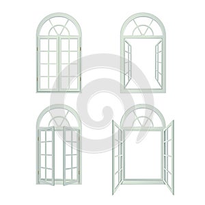 Arched Windows Realistic Set photo