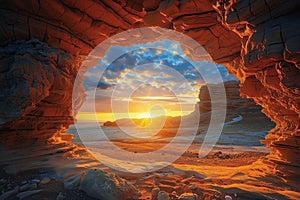 archeologic formation, AI generated