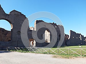 Archeologic site of the baths of caracalla in rome Italy photo