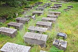 Archeological burial ground, Lipari, Italy photo