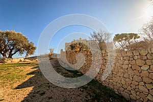 The archeological garden under the tomb of Samuel the Prophet in Jerusalem