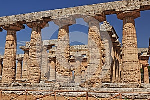 The archeological park of Paestum in Italy