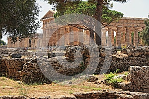 The archeological park of Paestum in Italy