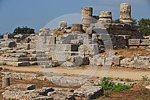 The archeological park of Paestum in Italy