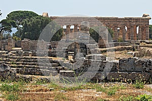 The archeological park of Paestum in Italy