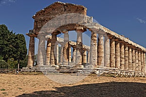 The archeological park of Paestum in Italy