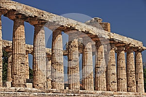 The archeological park of Paestum in Italy