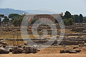 The archeological park of Paestum in Italy