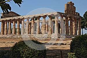 The archeological park of Paestum in Italy