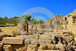 Ruins of the ancient Roman city of Caesarea. Israel
