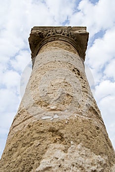 Archeological pillar at Pafos, Cyprus