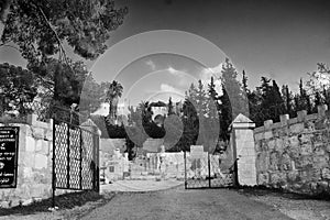 Archeological ruins in Latrun Trappist Monastery highway 1 connecting Jerusalem to Tel Aviv Israel.