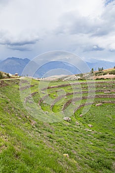 Archeological site Moray in Cusco Peru.