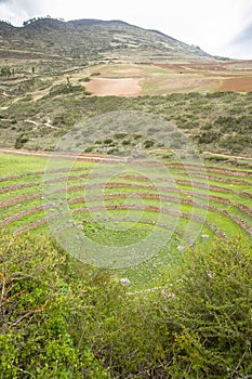 Archeological site Moray in Cusco Peru.