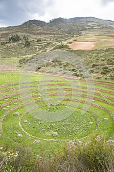 Archeological site Moray in Cusco Peru.