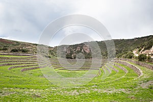 Archeological site Moray in Cusco Peru.