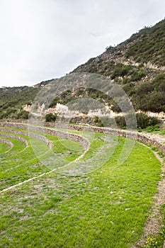 Archeological site Moray in Cusco Peru.