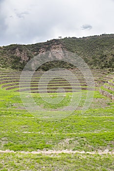 Archeological site Moray in Cusco Peru.