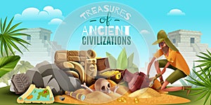 Archeology Ancient Treasures Background