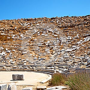 archeology in delos greece the historycal acropolis and old rui