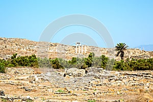 archeology in delos greece t historycal and old site