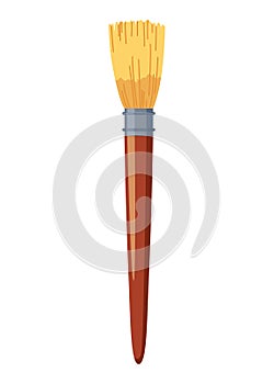 Archeology icon. Equipment graphic element for mobile game, brush object. Isolated archaeology vector illustration