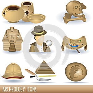 Archeology icons photo