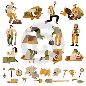 Archeology Icons Set